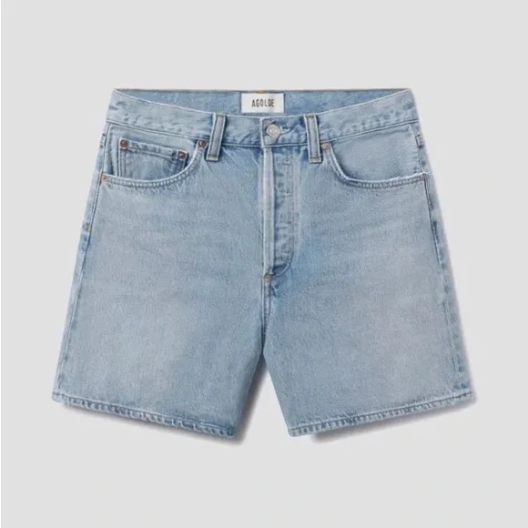 Agolde Light Wash Dame Short - Picture 6 of 12